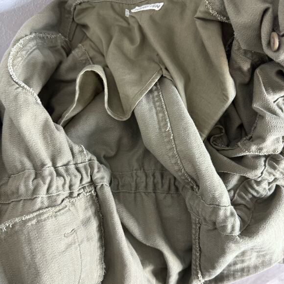 Cropped Utility Jacket Amy Green Hang Ten Size Small Downtown Girl - Picture 9 of 10